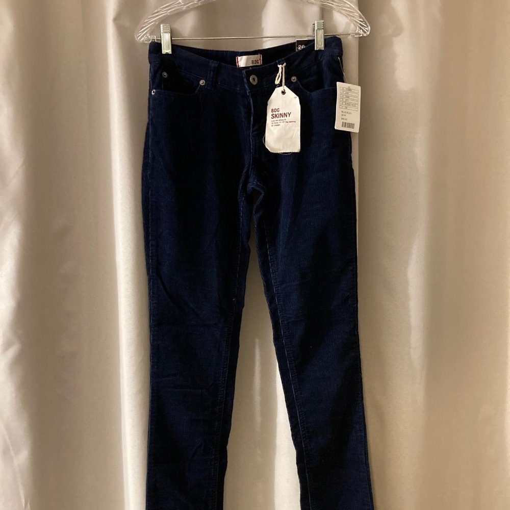 NWT Urban Outfitters BDG Navy Blue Skinny Cords size 26